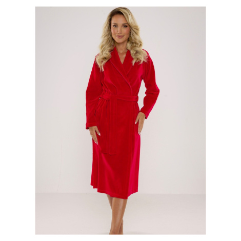 Bathrobe De Lafense 664 Lydie long hooded amaranth 057