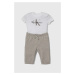 Tepláková súprava pre bábätká Calvin Klein Jeans šedá farba
