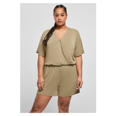 Women's short modal jumpsuit in khaki Urban Classics