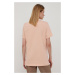Bavlnené tričko Kangol KLEU006.D-115, ružová farba,