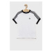 Detské bavlnené tričko adidas Originals biela farba, s potlačou