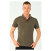 T8582 DEWBERRY MEN'S T-SHIRT-DARK KHAKI-2