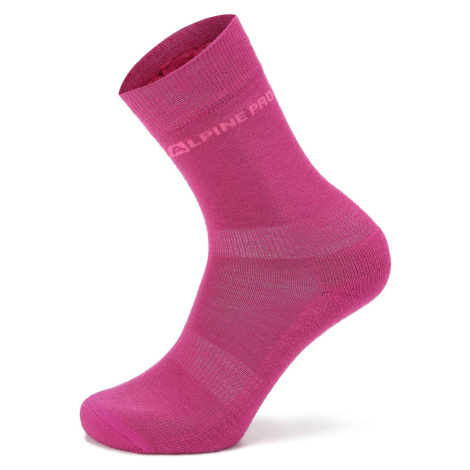 Alpine Pro Klamo Unisex ponožky USCX086 fuchsia