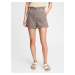 GAP Kraťasy high rise paperbag shorts Šedá