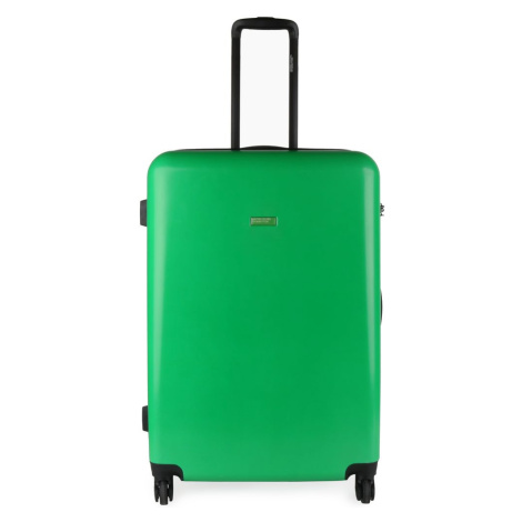 United Colors of Benetton Skořepinový cestovní kufr Cocoon L 96,5 l - zelená