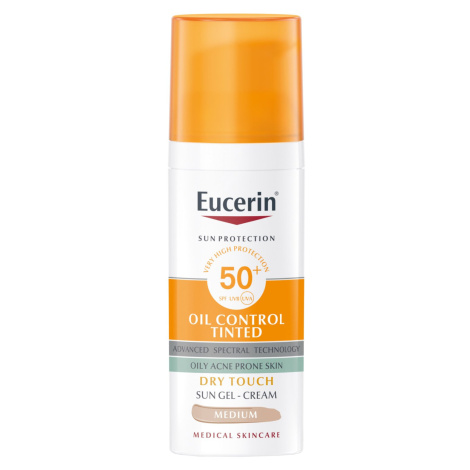 Eucerin Sun Ochranný krémový gél na opaľovanie na tvár Dry Touch OIL CONTROL (stredne tmavý) SPF