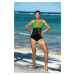 Priscilla Erba-Nero Swimwear M-428 Green-Black