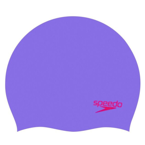 Speedo MOULDED SILC CAP JU Juniorská plavecká čiapka, fialová, veľkosť