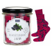 Bordové vzorované ponožky v pohári Blackcurrant Jam