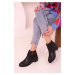 Soho Black Matte Women's Boots & Booties 15384