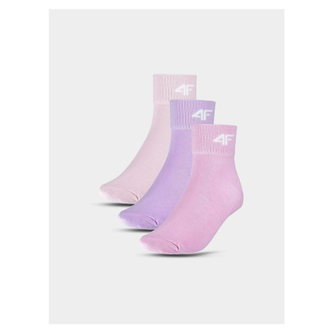 Girls' Casual Socks Above the Ankle 4F - Multicolored