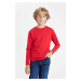 DEFACTO Boy's Crew Neck Long Sleeve School T-Shirt K1686a624au