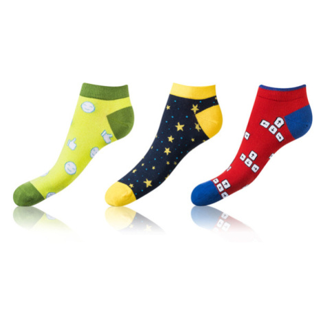 Bellinda CRAZY IN-SHOE SOCKS 3x - Moderné farebné nízke crazy ponožky unisex - žltá - zelená - m