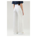 Nohavice Woolrich Cotton Twill Pant Plaster White