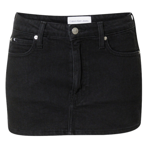 Calvin Klein Jeans Sukňa  čierna