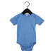 Bella Detské body s krátkym rukávom BL100B Heather Columbia Blue