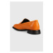 Kožené mokasíny Vagabond Shoemakers BRITTIE dámske, oranžová farba, na plochom podpätku, 5451.00