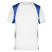 James & Nicholson Pánske športové tričko s krátkym rukávom JN306 - Biela / kráľovská modrá