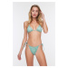 Trendyol Green Polka Dot Patterned Two-piece Bikini Set