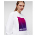 Mikina Karl Lagerfeld Flock Logo Sweatshirt Biela