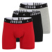 Jordan Boxerky 'FLIGHT Cotton Core Boxer Briefs'  sivá melírovaná / červená / čierna / biela