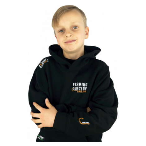 R-spekt detská mikina s kapucňou fishing edition black - 5/6 yrs