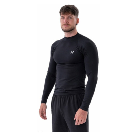 Nebbia Functional T-shirt with Long Sleeves Active Black Fitness tričko