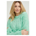 Vlnený sveter Answear Lab dámsky, zelená farba, teplý,