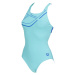 Dámske plavky arena essentials swim pro back one piece mint/neon blue