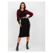 Ladies Knitted Midi Dress - Black