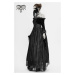 šaty DEVIL FASHION A Coven Affair long Gothic Dress with Faux-Fur Col