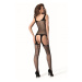 Passion BS104 black - Bodystocking Farba: Čierna