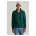 MIKINA GANT REG SHIELD HALF ZIP SWEAT TARTAN GREEN