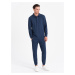 Ombre Men's tracksuit set sweatshirt with polo collar + pants