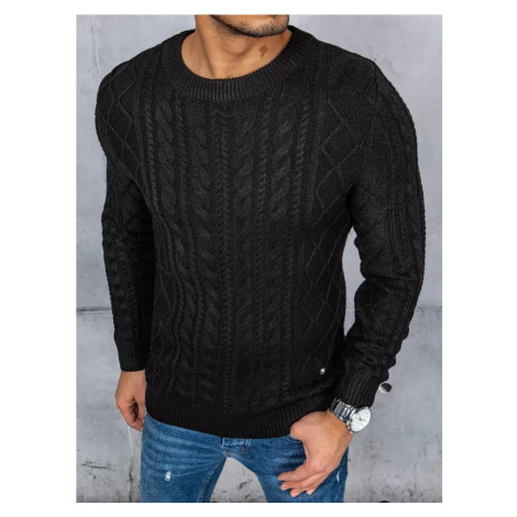 Čierny pletený sveter WX1926