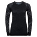 Odlo SUW WOMEN'S TOP L/S CREW NECK NATURAL+ KINSHIP WARM tmavo šedá - Dámske tričko