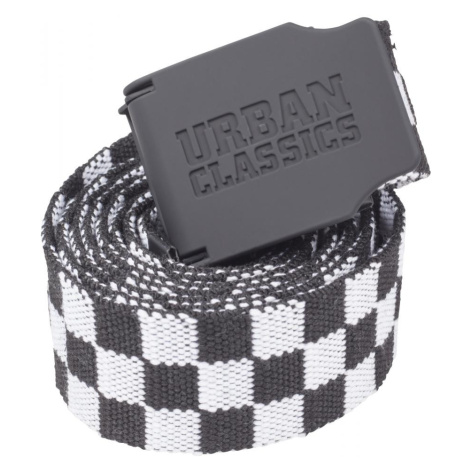 UC Canvas Belt Checkerboard 150cm black/white Urban Classics