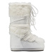 Moon Boot snehule Icon Faux Fur optial white