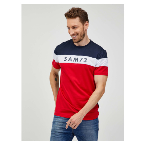 SAM73 Modré a červené tričko SAM 73 Kavix - MUŽI