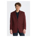 SAKO GANT OVERSIZED WOOL TWILL SUIT BLAZER RED SHADOW