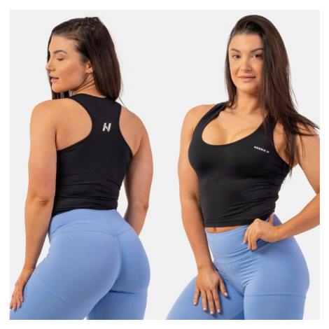 NEBBIA - Dámske crop tielko 422 (black) - NEBBIA