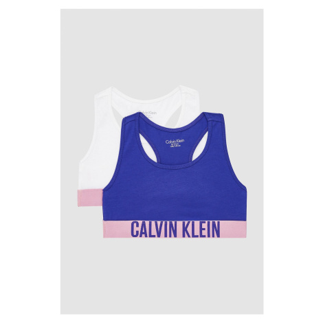 Calvin Klein bielo-fialový 2 PACK podprseniek 2PK Bralette