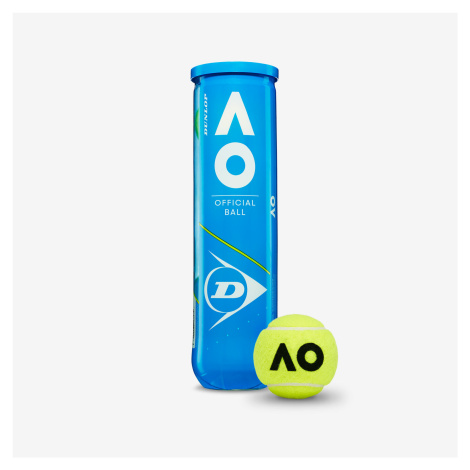 Tenisové loptičky Australian Open univerzálne 4 ks žlté Dunlop