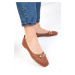Soho Camel Quilted Women's Flats 18841