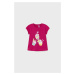 Detské bavlnené tričko Mayoral ružová farba