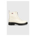 Kožené členkové topánky Tommy Jeans Tommy Jeans Zip Boot dámske, biela farba, na platforme