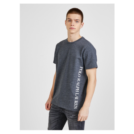 Tmavošedé pánske melírované tričko Ralph Lauren