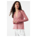 Trendyol Dusty Rose Premium Yarn/Special Yarn Transparent Look Knitwear Cardigan