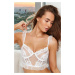 Trendyol Bride White Lace Polka Dot Tulle Detailed Rope Strap Capless Knitted Bustier