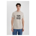 DEFACTO Slim Fit Crew Neck Printed Short Sleeve T-Shirt